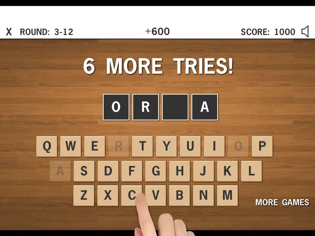 Capturas de tela do 1 Word 6 Tries - Best Free Animal Guessing Word Search Game iPad 