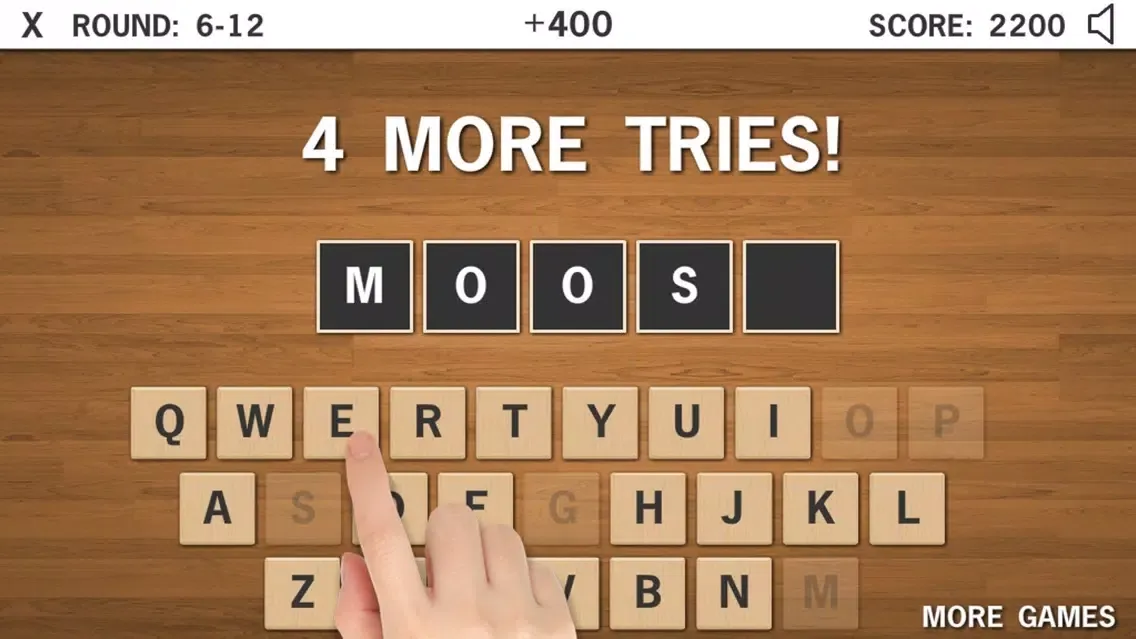 Capturas de tela do 1 Word 6 Tries - Best Free Animal Guessing Word Search Game