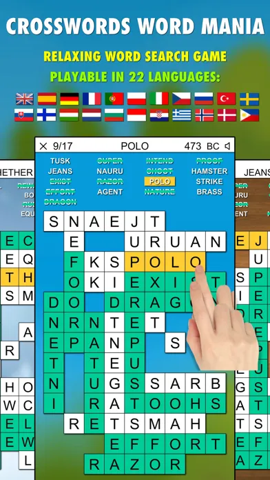 Capturas de tela do Crosswords Word Fill