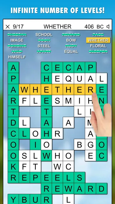 Capturas de tela do Crosswords Word Fill