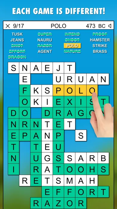 Capturas de tela do Crosswords Word Fill