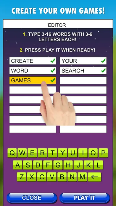 Capturas de tela do Crosswords Word Fill