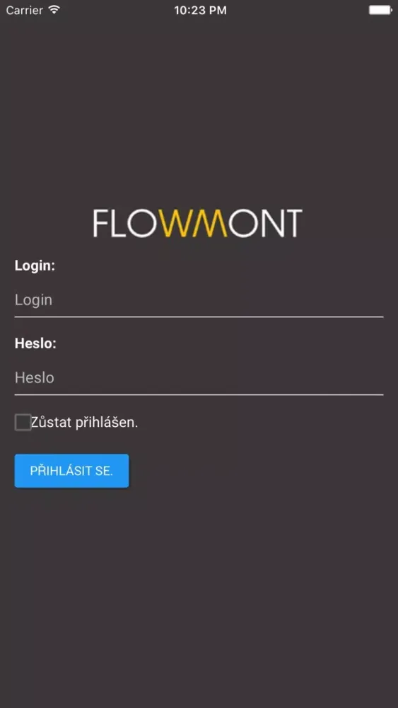 Tangkapan layar Flowmont SMS Control Panel