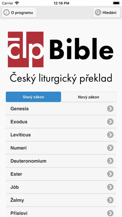 Zrzuty ekranu Bible, ČLP