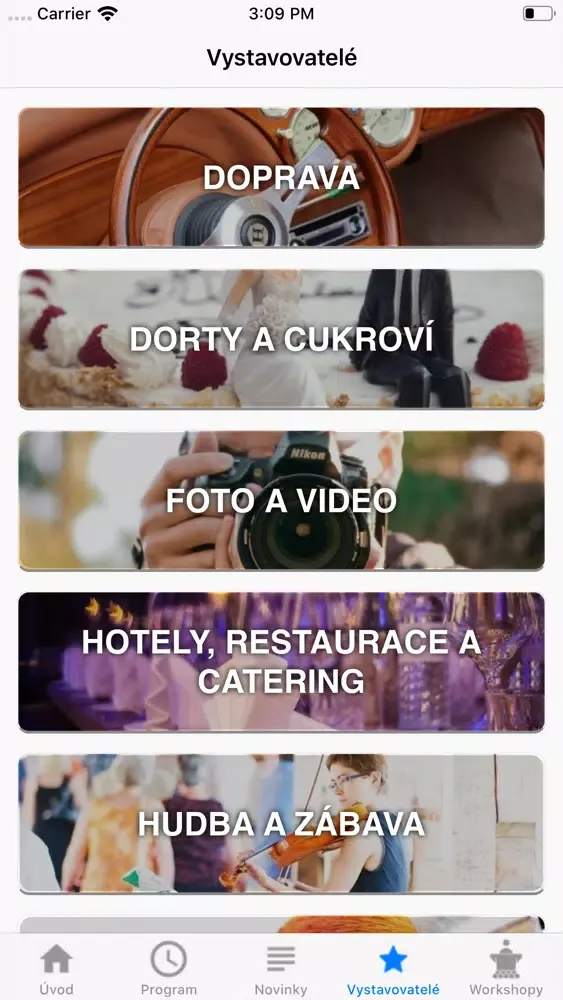 Capturas de tela do Svatební show 2020