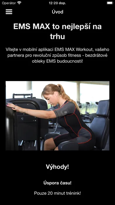 EMS MAX Workout Screenshots