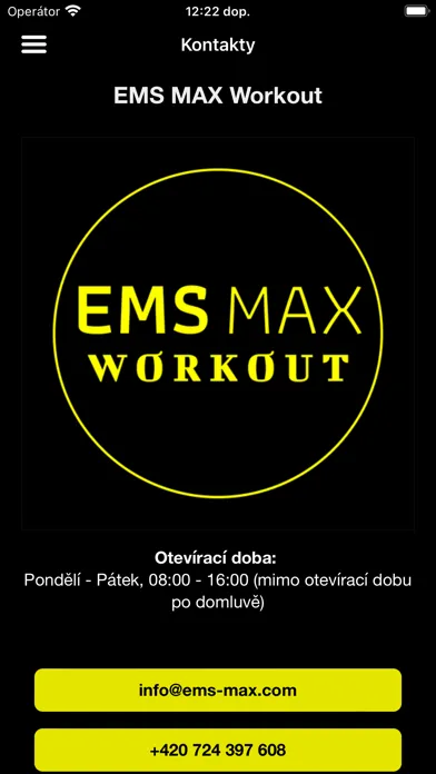 EMS MAX Workout Screenshots
