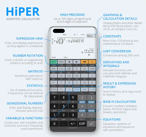 Capturas de pantalla de HiPER Calc Pro