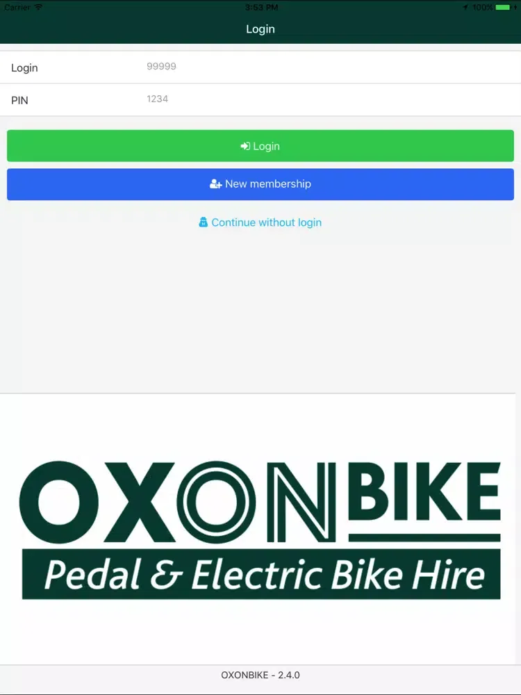 OXONBIKE iPad 應用截圖