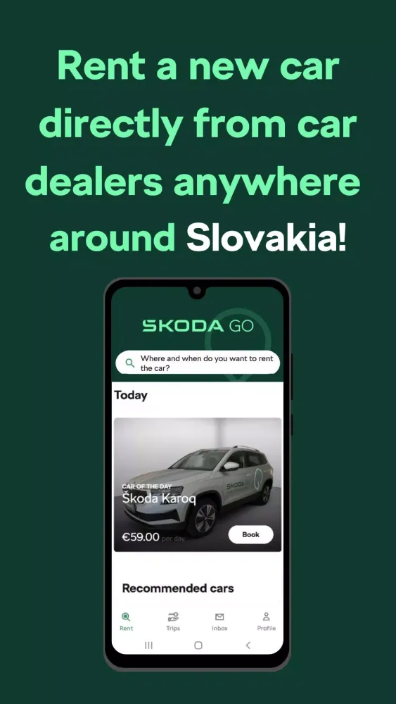 Zrzuty ekranu Škoda GO