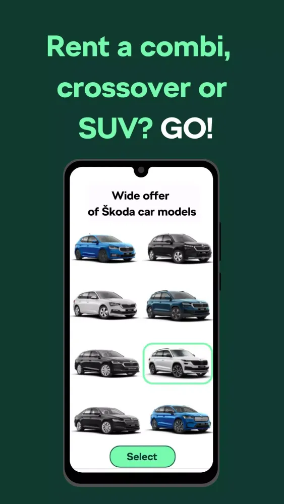 Zrzuty ekranu Škoda GO