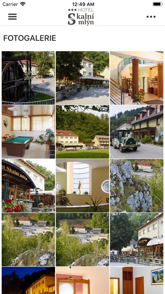 Tangkapan skrin Hotel Skalní mlýn