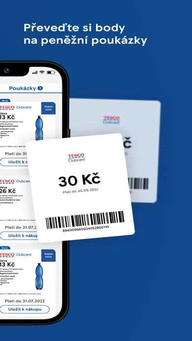 Скриншоты Clubcard Tesco Česko