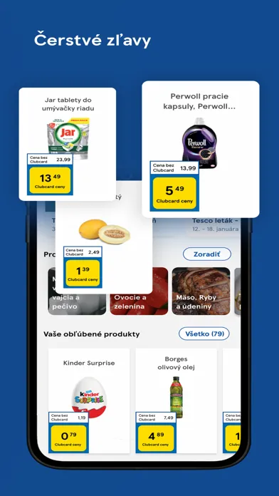 Zrzuty ekranu Clubcard Tesco Slovensko