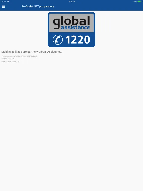 ภาพหน้าจอของ ProAssistNET pro partnery GA iPad 