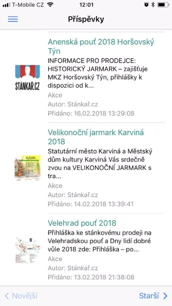 Capturas de tela do Stánkař