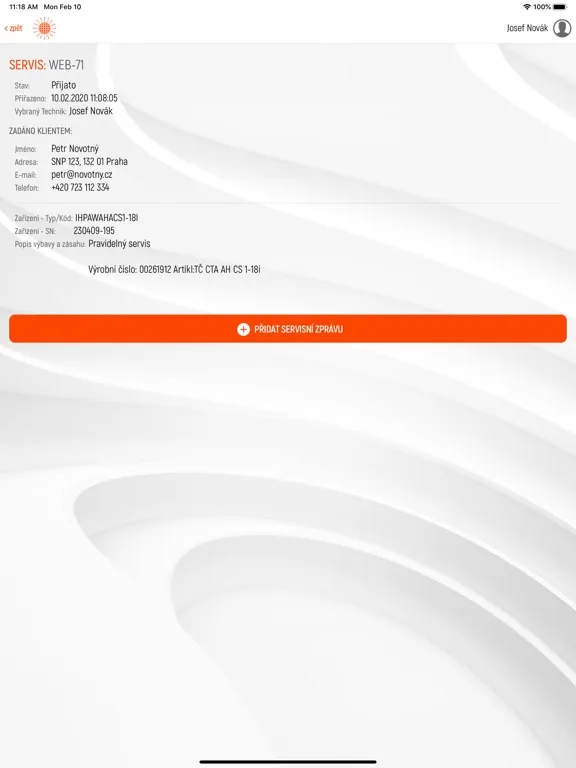 IVAR CS – servisní partneři iPad  स्क्रीनशॉट