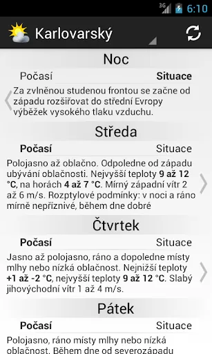 Počasí v krajích স্ক্রিনশট