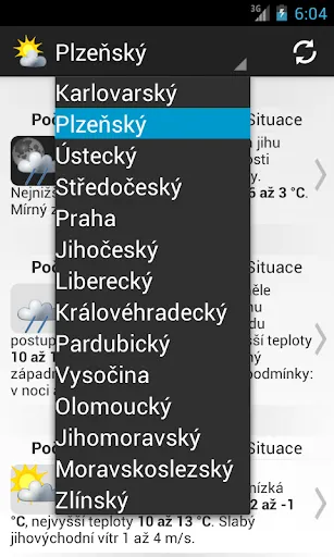 Počasí v krajích স্ক্রিনশট