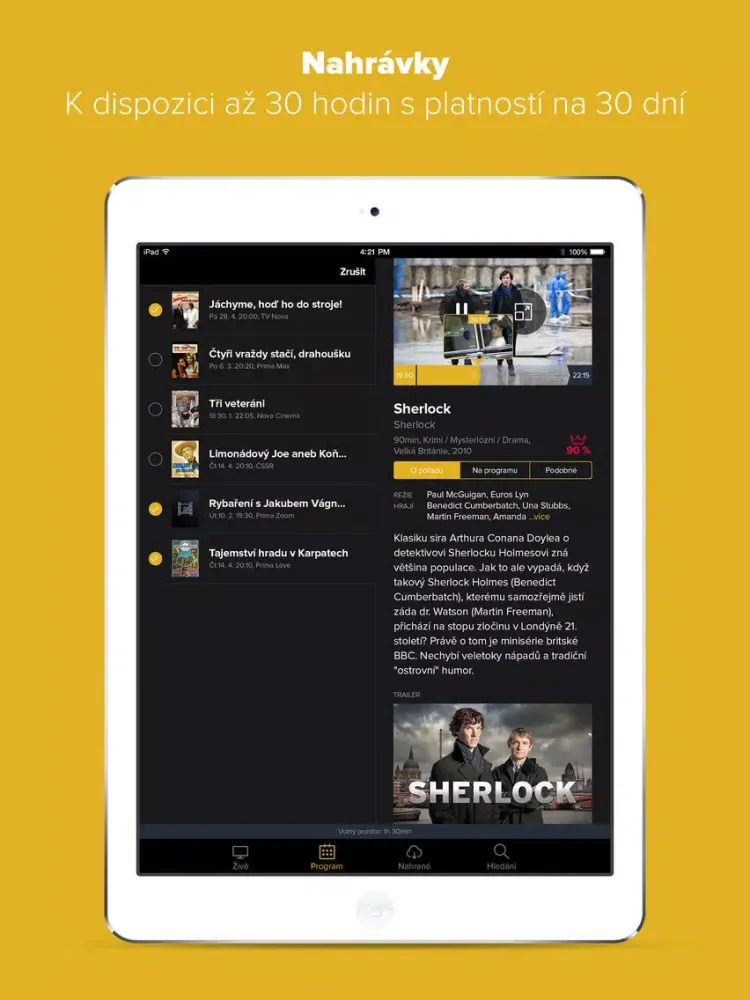Fast TV iPad 应用截图