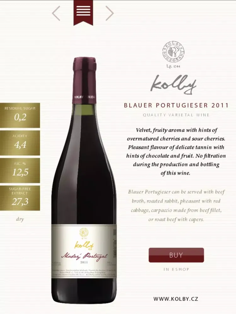 Katalog vín Kolby / Kolby Wine Catalog iPad  Screenshots