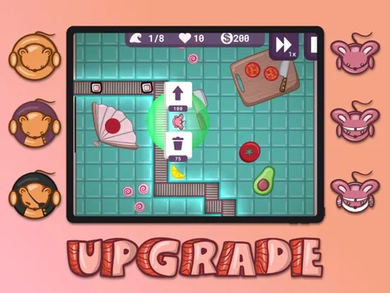 ภาพหน้าจอของ Sushi Bar Tower Defense iPad 