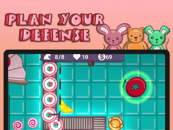 ภาพหน้าจอของ Sushi Bar Tower Defense iPad 