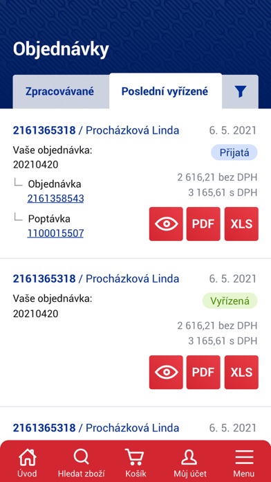 B2B e-shop Screenshots