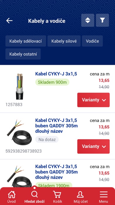 B2B e-shop Screenshots