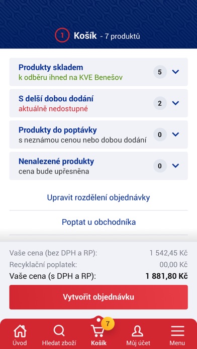 B2B e-shop Screenshots