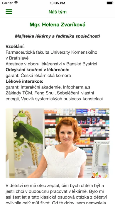 Tangkapan layar Lékárna Apavar