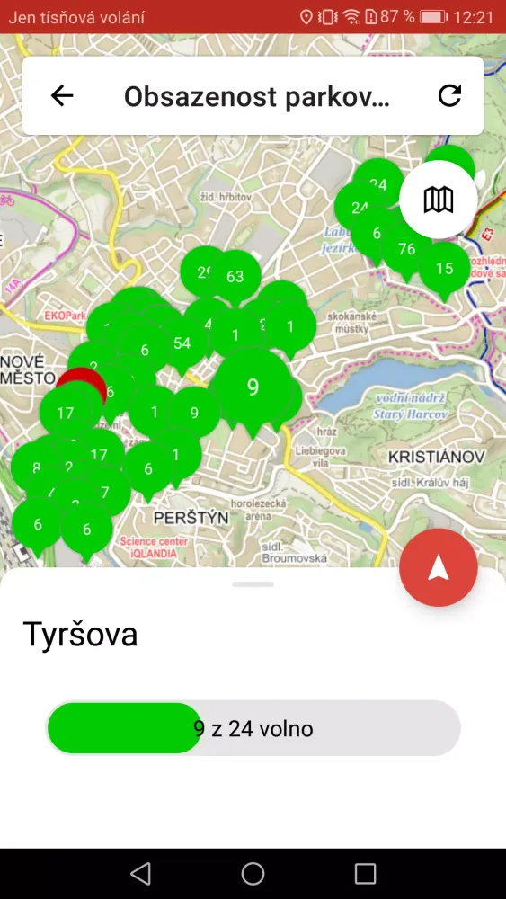 Capturas de tela do Liberec