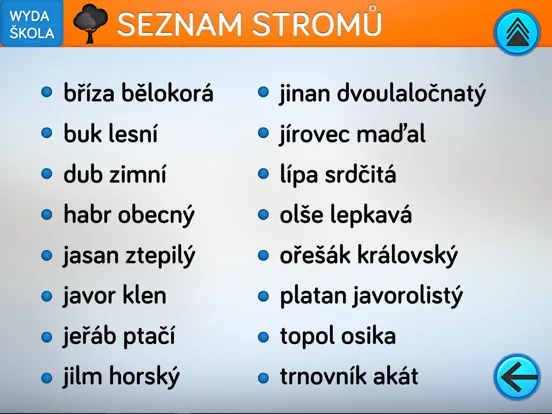 Capturas de tela do Listy stromů iPad 