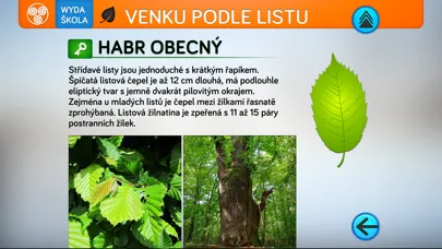 Capturas de tela do Listy stromů