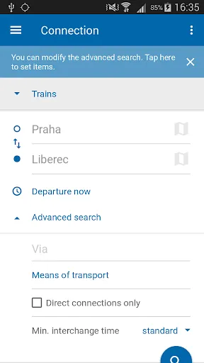 Czech Public Transport IDOS स्क्रीनशॉट
