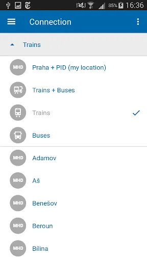 Czech Public Transport IDOS स्क्रीनशॉट