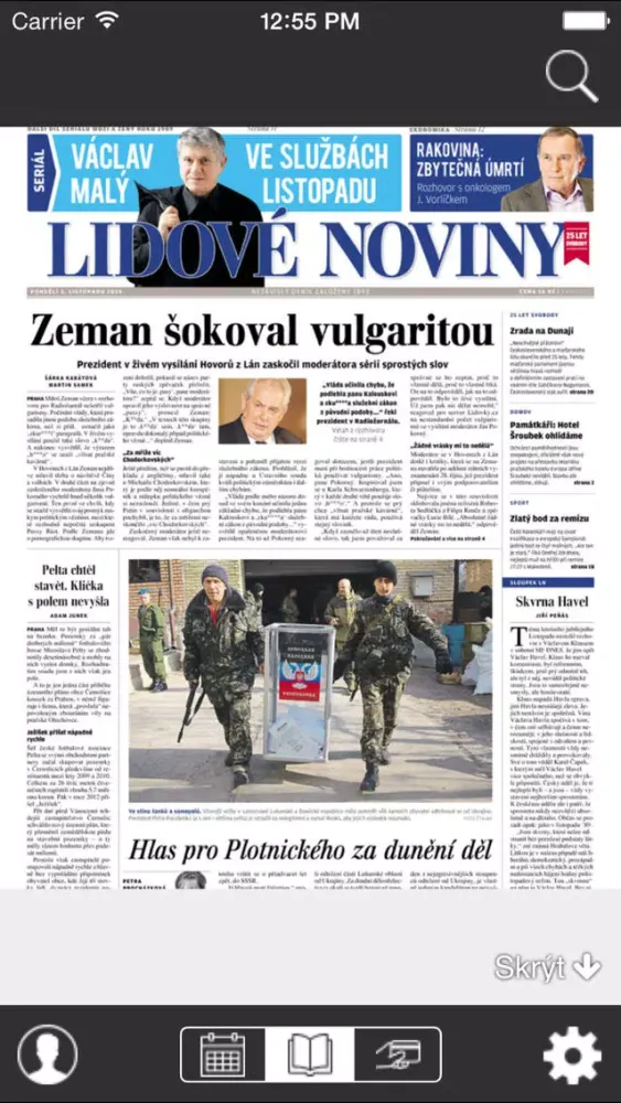 Zrzuty ekranu Lidové noviny