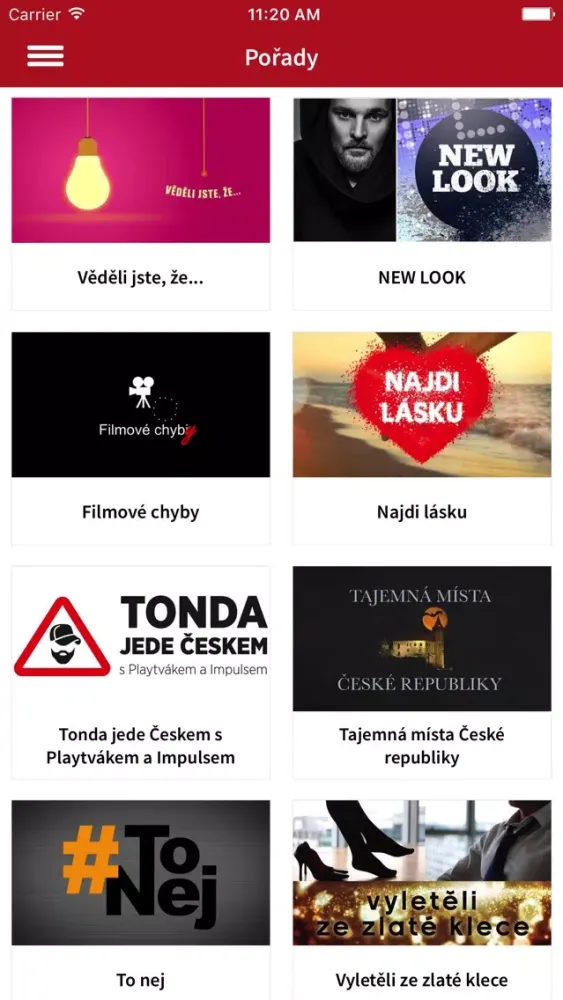 Captures d'écran de Playtvak.cz