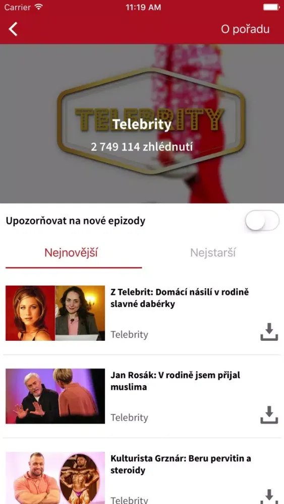Captures d'écran de Playtvak.cz