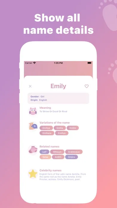 Capturas de pantalla de Baby Names: Meaning & Origin