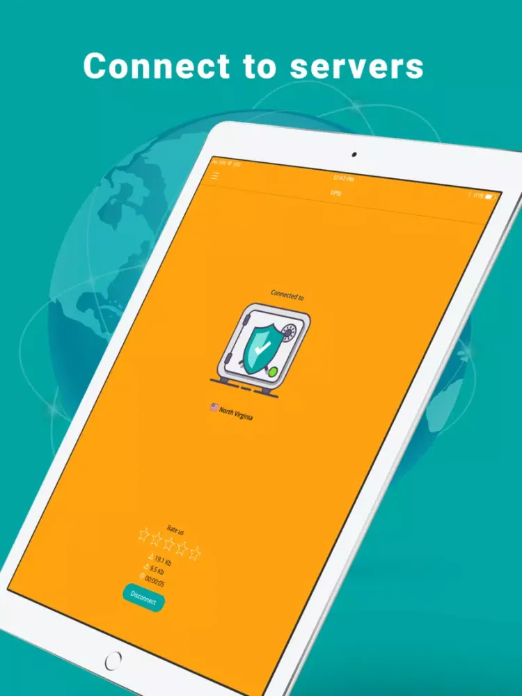 Captures d'écran de Sure VPN: Hotspot & Wifi Proxy iPad 