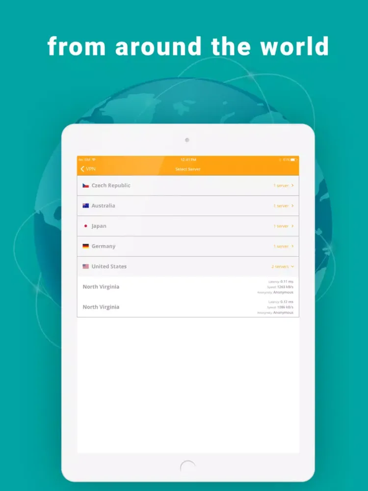 Captures d'écran de Sure VPN: Hotspot & Wifi Proxy iPad 