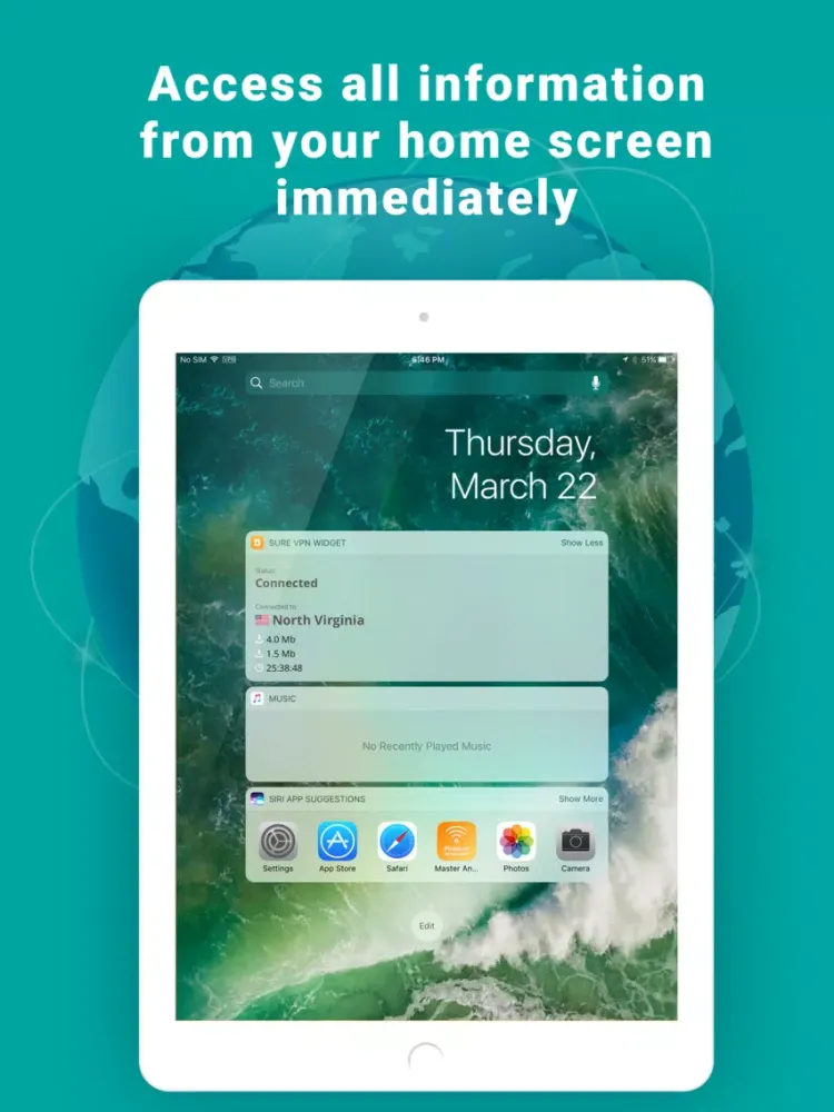 Captures d'écran de Sure VPN: Hotspot & Wifi Proxy iPad 