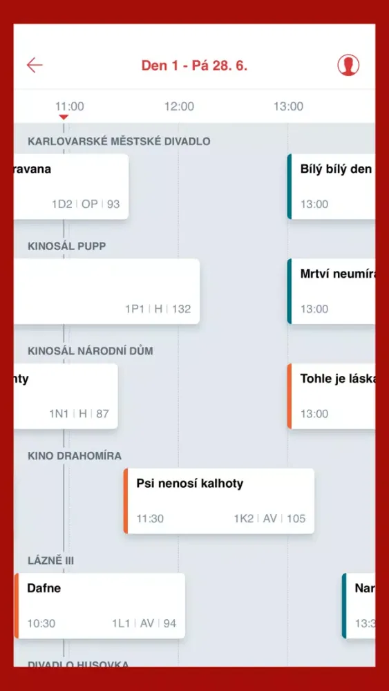 Zrzuty ekranu Vodafone KVIFF Guide 2021
