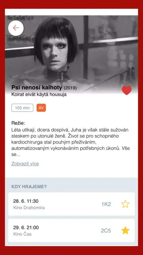 Zrzuty ekranu Vodafone KVIFF Guide 2021
