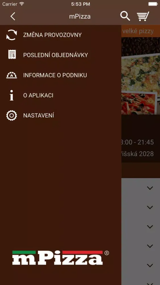 Pizzerie Art Cafe Pardubice スクリーンショット