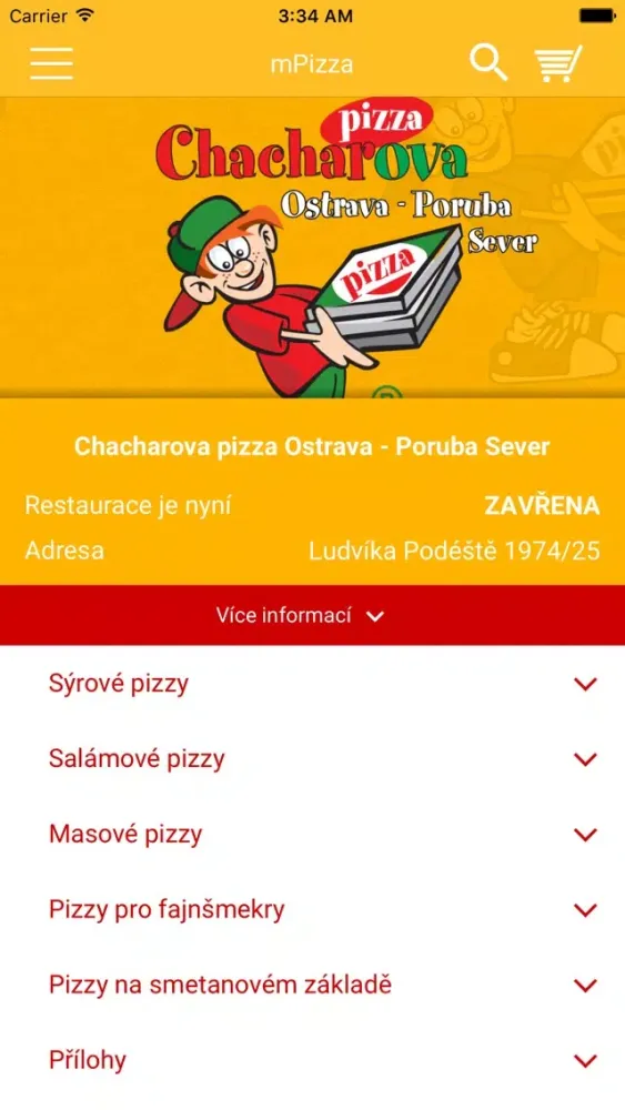 Captures d'écran de Chacharova pizza