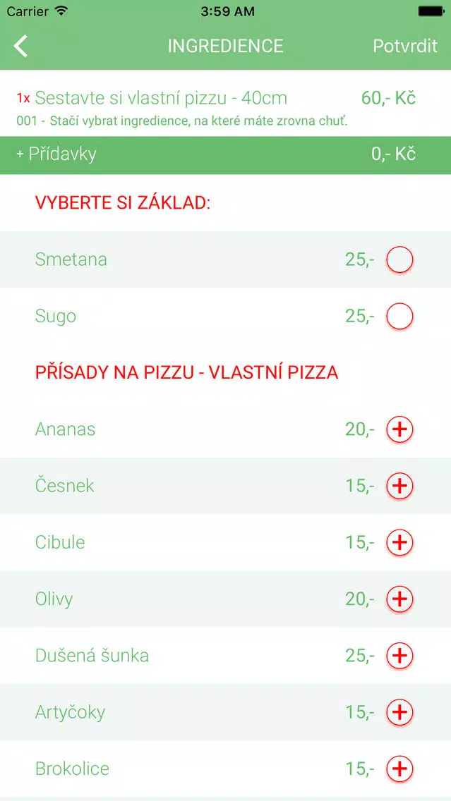 Ảnh chụp màn hình của TOP PIZZA Chrudim