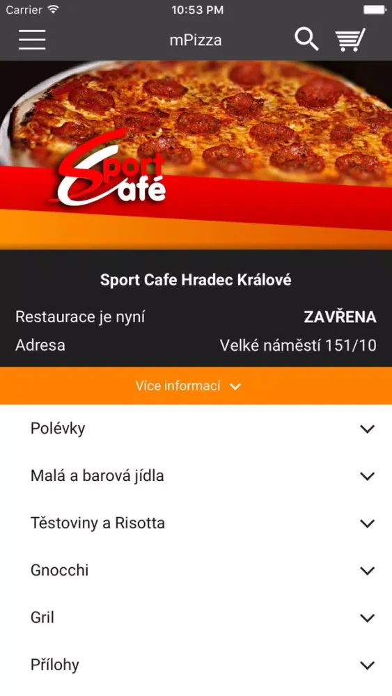 Ảnh chụp màn hình của Sport Café Hradec Králové