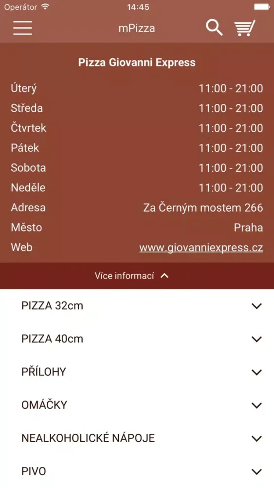 Zrzuty ekranu Pizza Giovanni Express